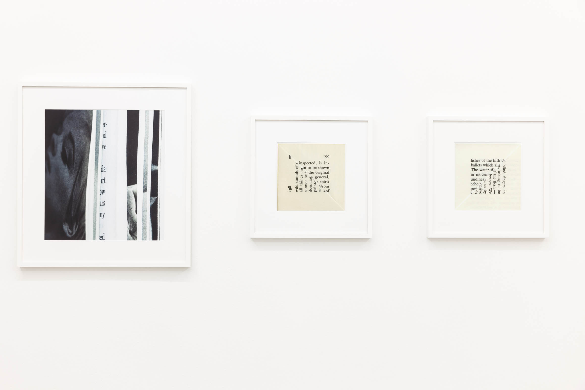 Installation view Erica Baum, Thinking and Speaking, Galerie Nordenhake, Stockholm