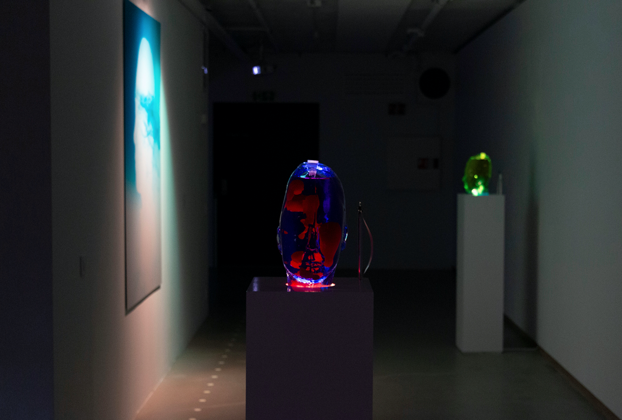 Jenna Sutela: I Magma (2019), detail. Blown glass, goo, electronics. Dimensions variable. Co-commissioned by Serpentine Galleries and Moderna Museet, 2019. Photo Aage A. Mikalsen / Kunsthall Trondheim